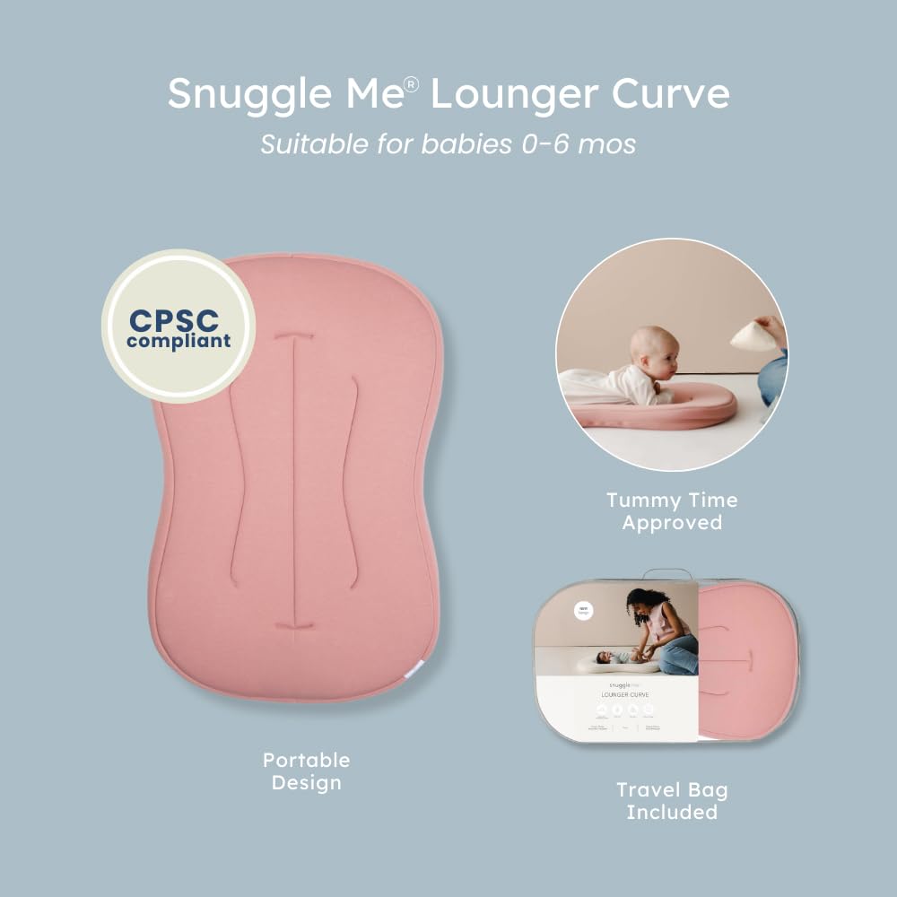 Snuggle Me Organic Newborn Baby Infant Lounger & Travel Bag - Natural